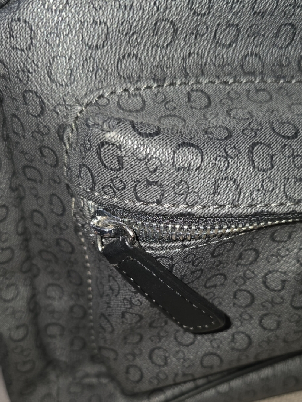 GUESS Black Monogram Drawstring Backpack - Picture 3 of 14